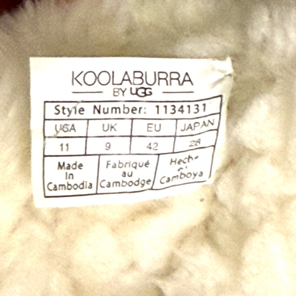New Ugg Koolaburra Leather Fully Lined Faux Fur Bootie Winter boots W 11 - Picture 7 of 7